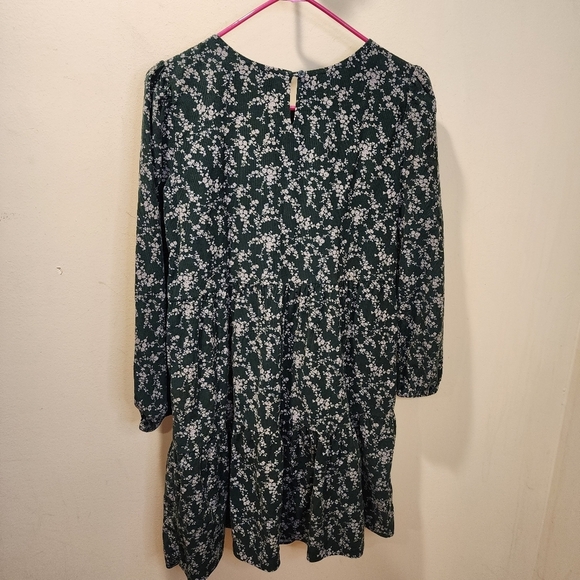 GAP Kids Girls  Green Floral Long Sleeves Corduroy Dress size XXL (14-16) - Picture 11 of 13